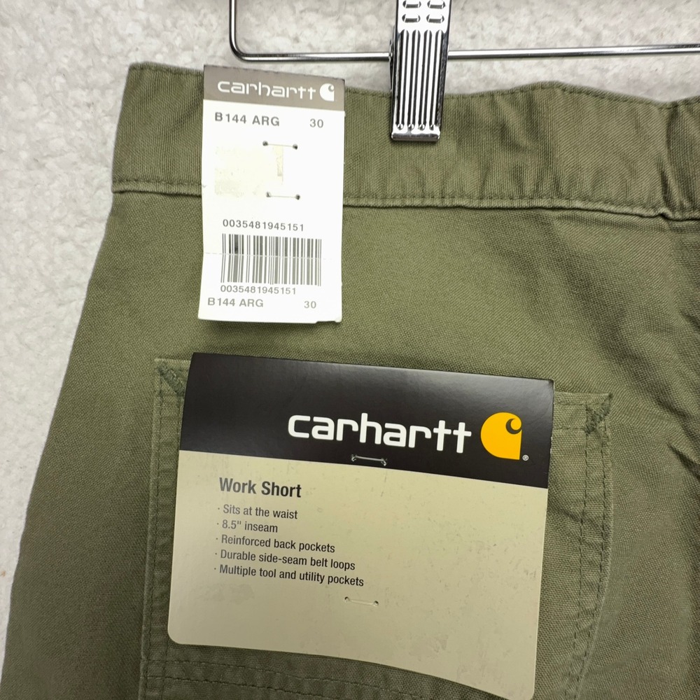 Carhartt B144 ARG Mens Original Fit Canvas Work Short Army Green Size 30 NWT